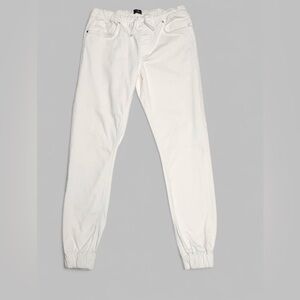 River Island soft cotton White joggers with drawstring waist‎ Men’s Size 32x32